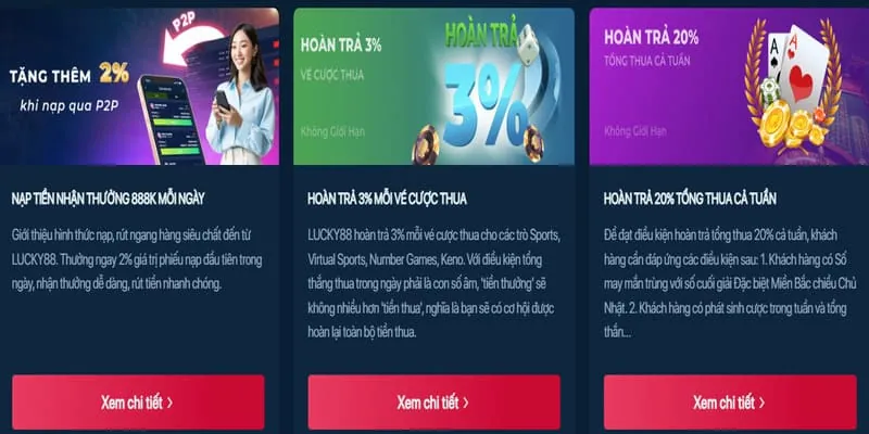 Thưởng nạp lại và sinh nhật BK8 Casino